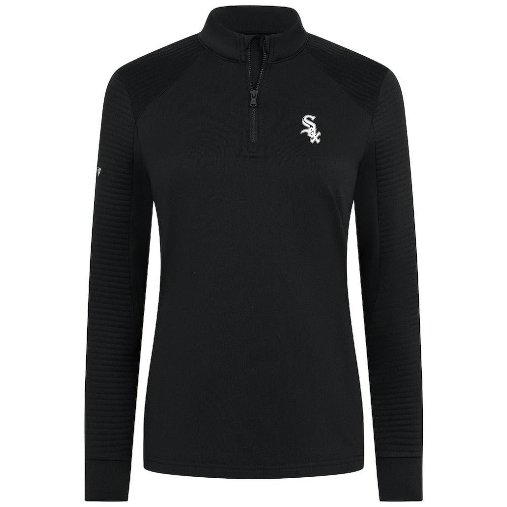 Chicago White Sox Levelwear Women's Power Insignia 2.0 Quarter-Zip Pullover Top - Black - MLB Discount