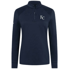 Kansas City Royals Levelwear Women's Power Insignia 2.0 Quarter-Zip Pullover Top - Navy - MLB Lifestyle