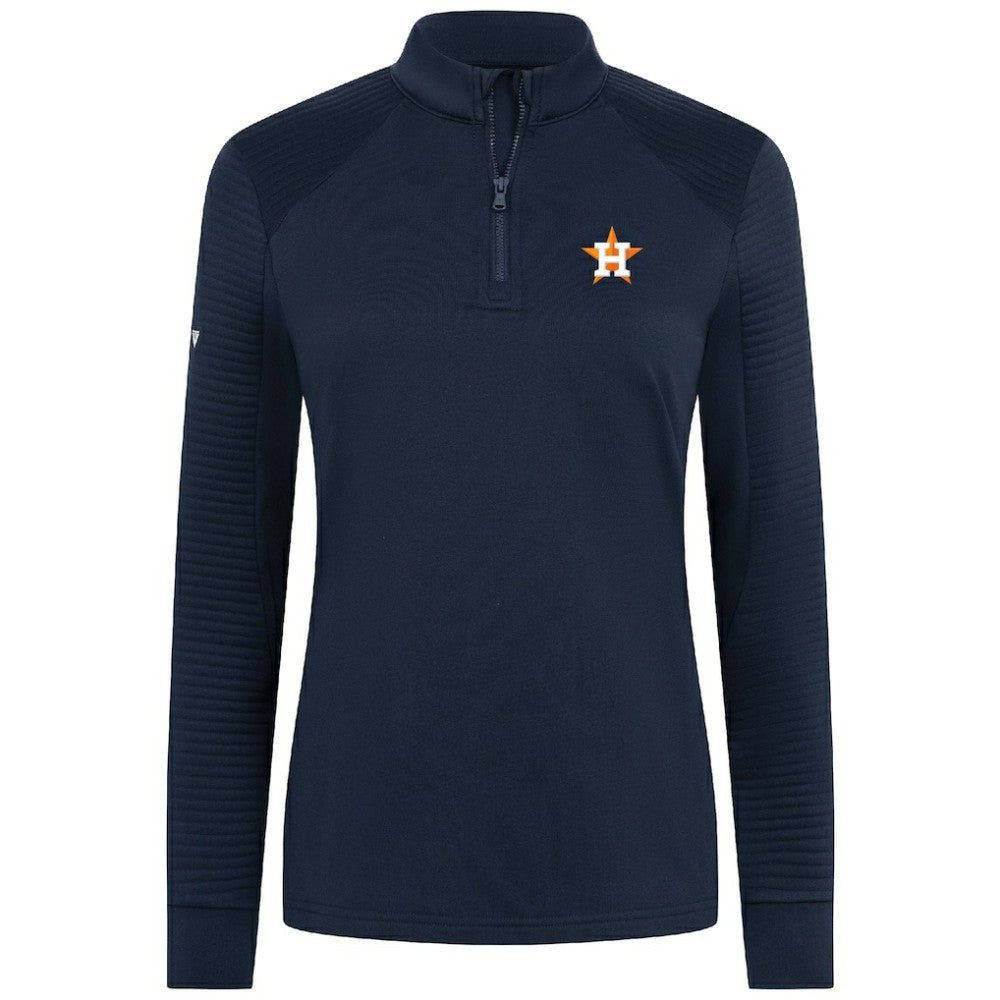 Houston Astros Levelwear Women's Power Insignia 2.0 Quarter-Zip Pullover Top - Navy - MLB on Sale