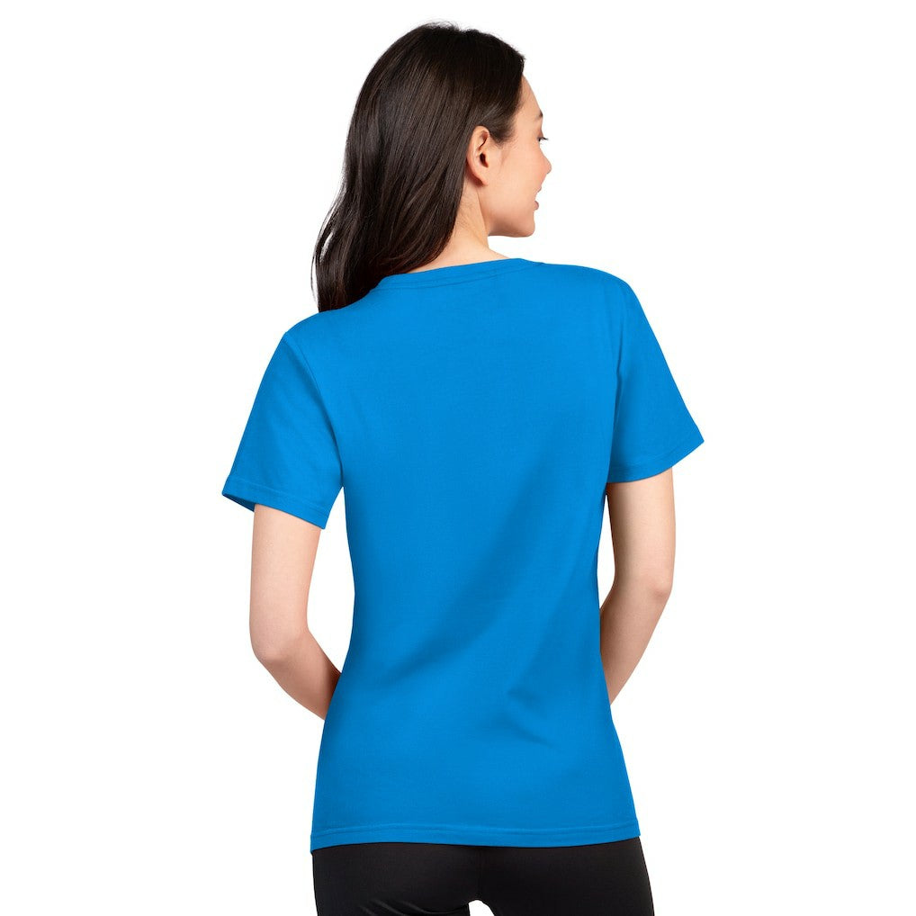 Los Angeles Chargers G-III 4Her by Carl Banks Women's Super-Slim Lightweight Winning Crew T-Shirt Powder Blue