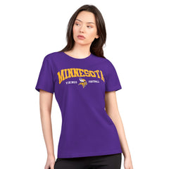 Minnesota Vikings G-III 4Her by Carl Banks Women's Super-Slim Lightweight Winning Crew T-Shirt Purple