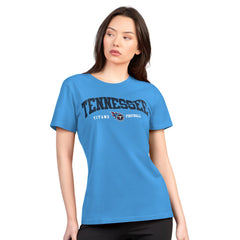 Tennessee Titans G-III 4Her by Carl Banks Women's Super-Slim Lightweight Winning Crew T-Shirt Light Blue
