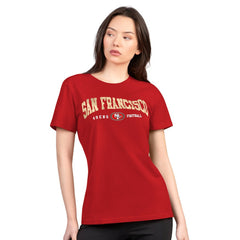 San Francisco 49ers G-III 4Her by Carl Banks Women's Super-Slim Lightweight Winning Crew T-Shirt Scarlet