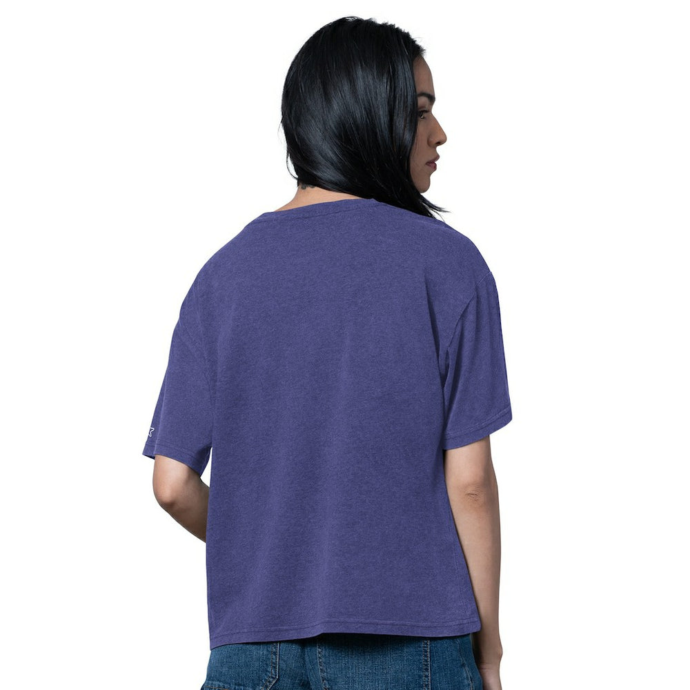 Baltimore Ravens Starter Women's Oversized Hall of Fame T-Shirt Heather Purple