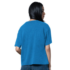 Detroit Lions Starter Women's Oversized Hall of Fame T-Shirt Heather Blue
