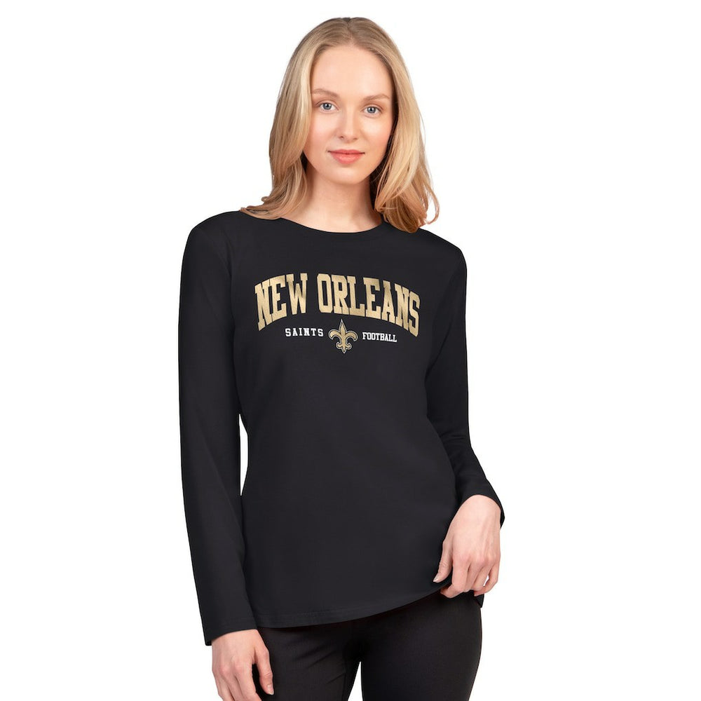 New Orleans Saints G-III 4Her by Carl Banks Women's Best Play Long Sleeve T-Shirt Black