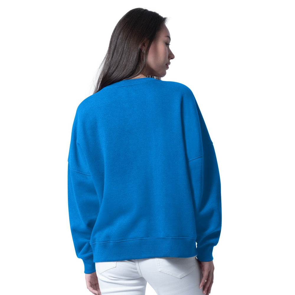 Detroit Lions G-III 4Her by Carl Banks Women's Oversized Feud Sweatshirt Blue