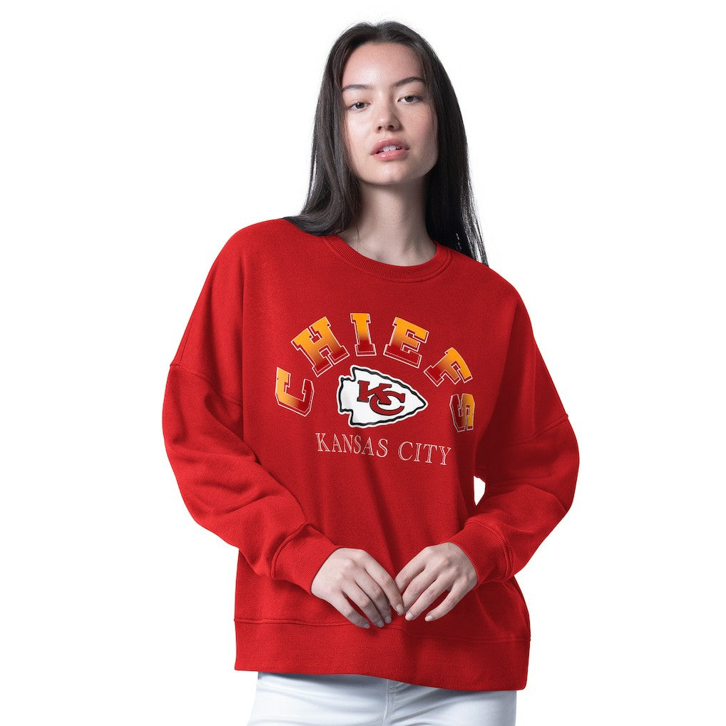 Kansas City Chiefs G-III 4Her by Carl Banks Women's Oversized Feud Sweatshirt Red