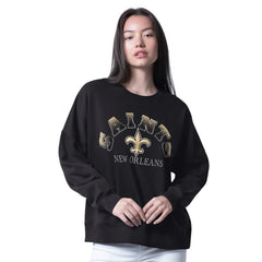 New Orleans Saints G-III 4Her by Carl Banks Women's Oversized Feud Sweatshirt Black