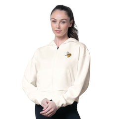 Minnesota Vikings MSX by Michael Strahan Women's Eleanor Full-Zip Hoodie Cream