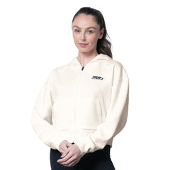 Seattle Seahawks MSX by Michael Strahan Women's Eleanor Full-Zip Hoodie Cream