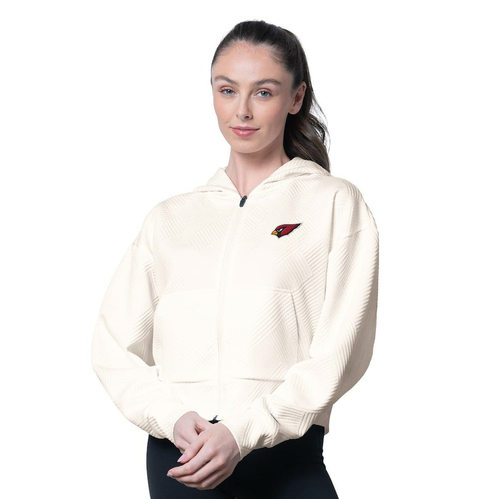 Arizona Cardinals MSX by Michael Strahan Women's Eleanor Full-Zip Hoodie Cream