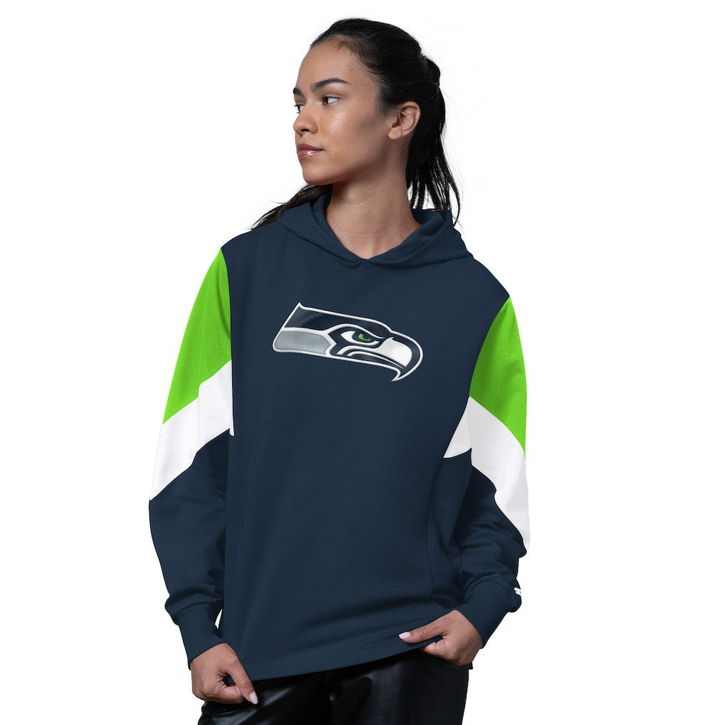Seattle Seahawks Starter Women's Scrimmage Hoodie College Navy