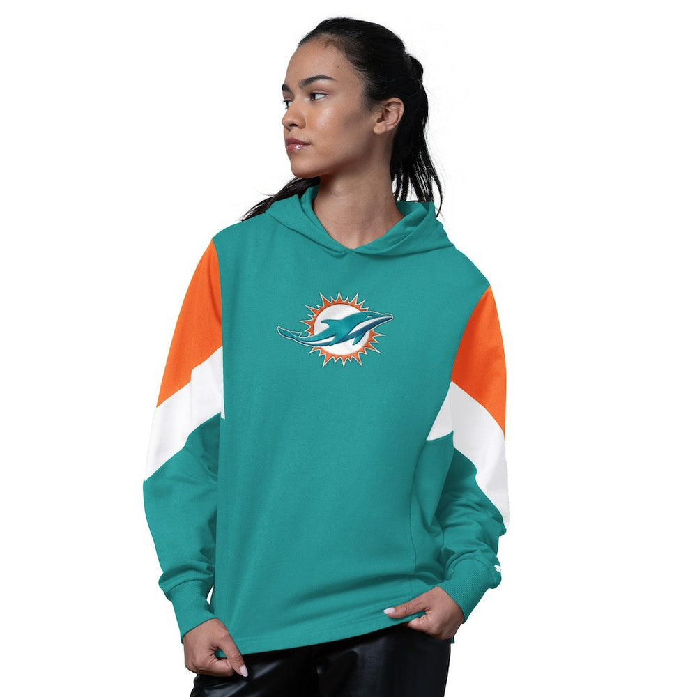 Miami Dolphins Starter Women's Scrimmage Hoodie Aqua
