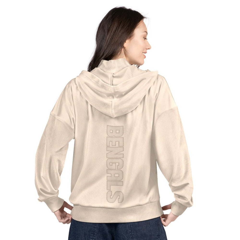 Cincinnati Bengals G-III 4Her by Carl Banks Women's Rookie Full-Zip Hoodie Tan