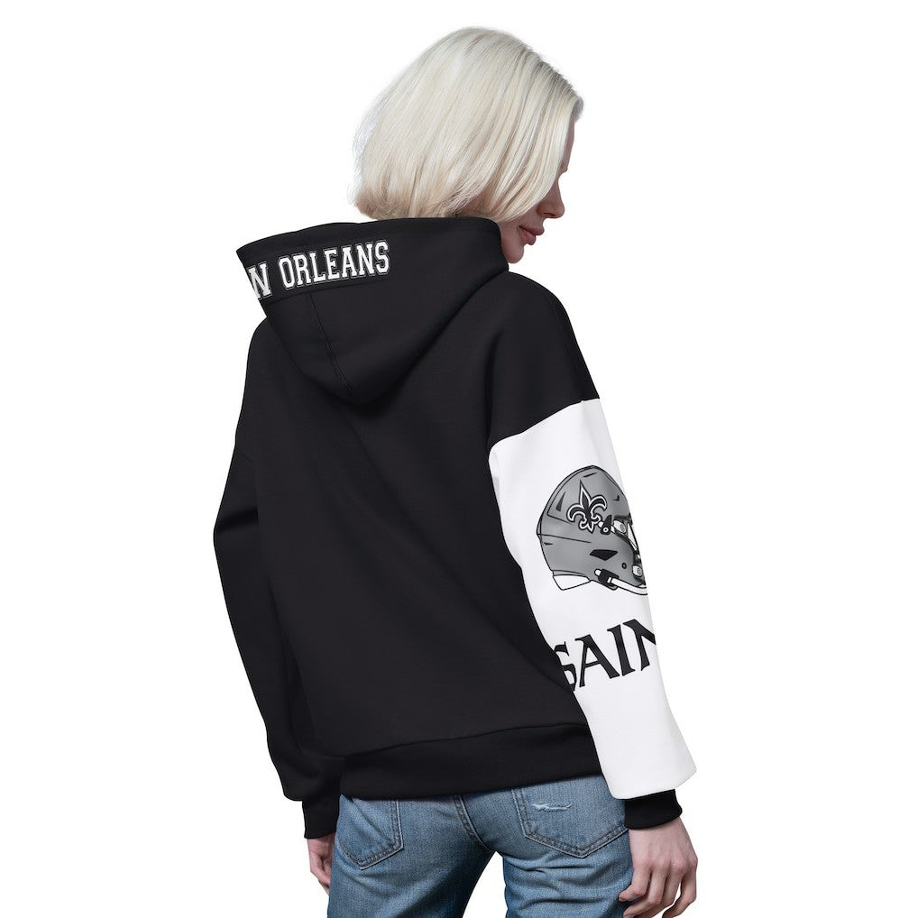New Orleans Saints Starter Women's 4th Down Full-Zip Hoodie Black