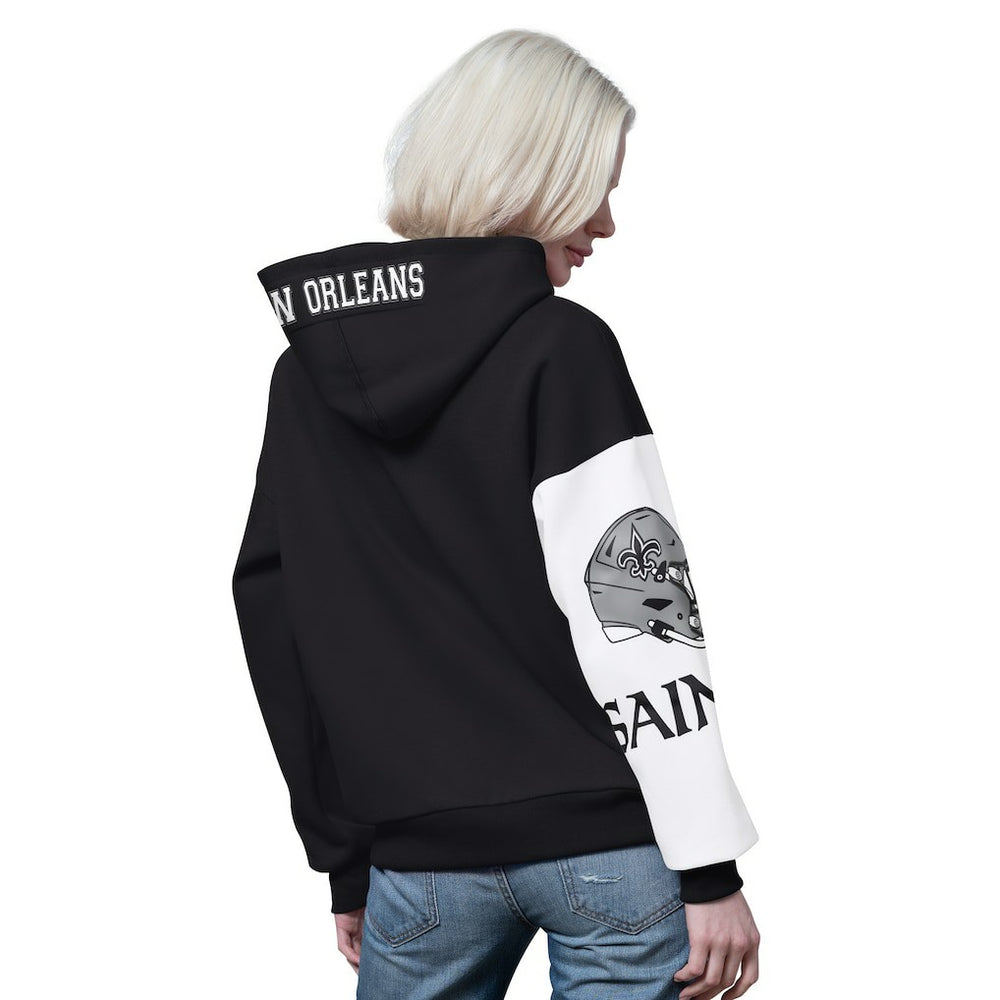 New Orleans Saints Starter Women's 4th Down Full-Zip Hoodie Black