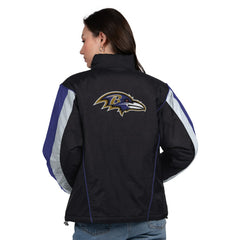 Baltimore Ravens Starter Women's Thursday Night Gridiron Half-Zip Jacket Black/Purple