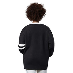 Pittsburgh Steelers Starter Women's Back Shot Button-Up Cardigan Black