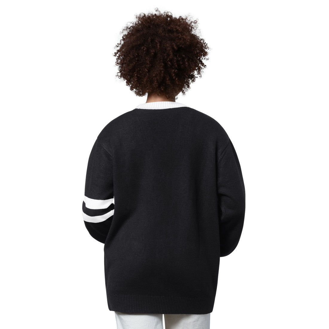Detroit Lions Starter Women's Back Shot Button-Up Cardigan Black