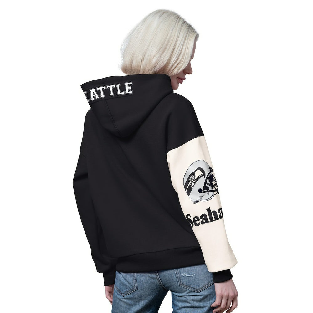 Seattle Seahawks Starter Women's 4th Down Full-Zip Hoodie Black