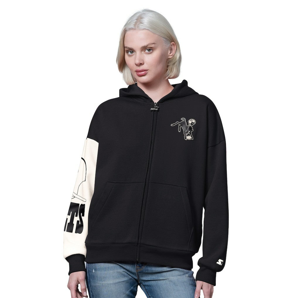 Indianapolis Colts Starter Women's 4th Down Full-Zip Hoodie Black