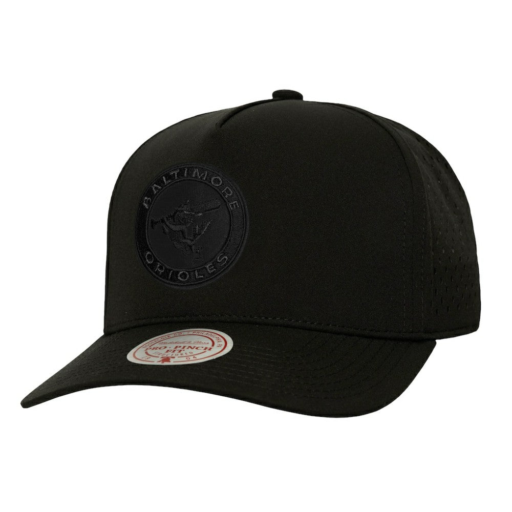 Baltimore Orioles Mitchell & Ness Perfect Icon Pro Pinch Snapback Hat - Black - Mitchell & Ness Discount