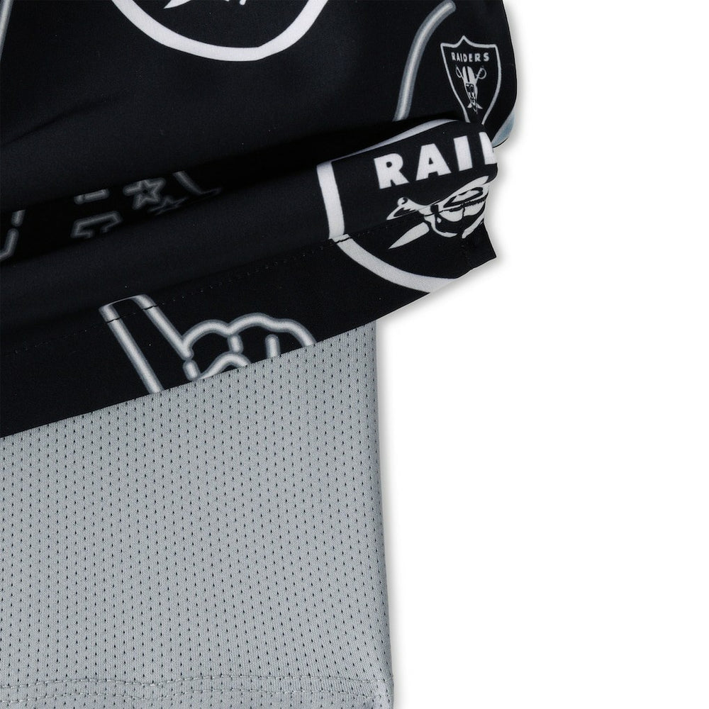 Las Vegas Raiders Chubbies The Neon 5.5" Classic Lined Swim Trunks Black