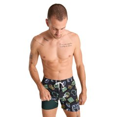Green Bay Packers Chubbies The Neon 5.5" Classic Lined Swim Trunks Black