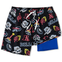 Buffalo Bills Chubbies The Neon 5.5" Classic Lined Swim Trunks Black