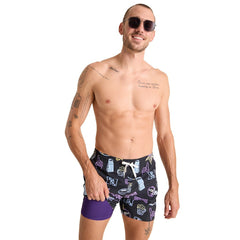 Minnesota Vikings Chubbies The Neon 5.5" Classic Lined Swim Trunks Black