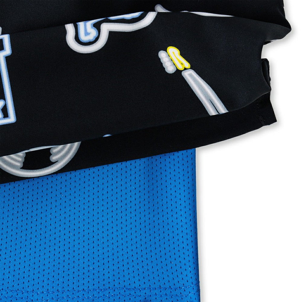 Detroit Lions Chubbies The Neon 5.5" Classic Lined Swim Trunks Black