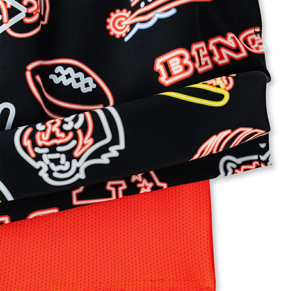 Cincinnati Bengals Chubbies The Neon 5.5" Classic Lined Swim Trunks Black