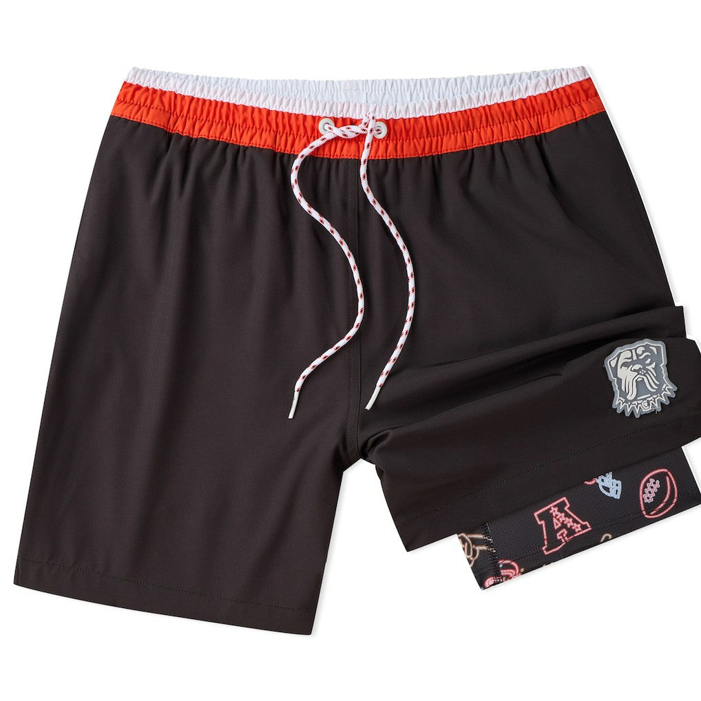 Cleveland Browns Chubbies 5.5" Classic Lined Swim Trunks Brown