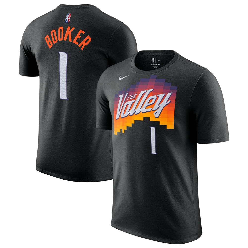 Devin Booker Phoenix Suns Unisex 2025/26 City Edition Name & Number T-Shirt Black | Nike Lifestyle