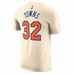 Karl-Anthony Towns New York Knicks Unisex 2025/26 City Edition Name & Number T-Shirt Cream | Nike discount