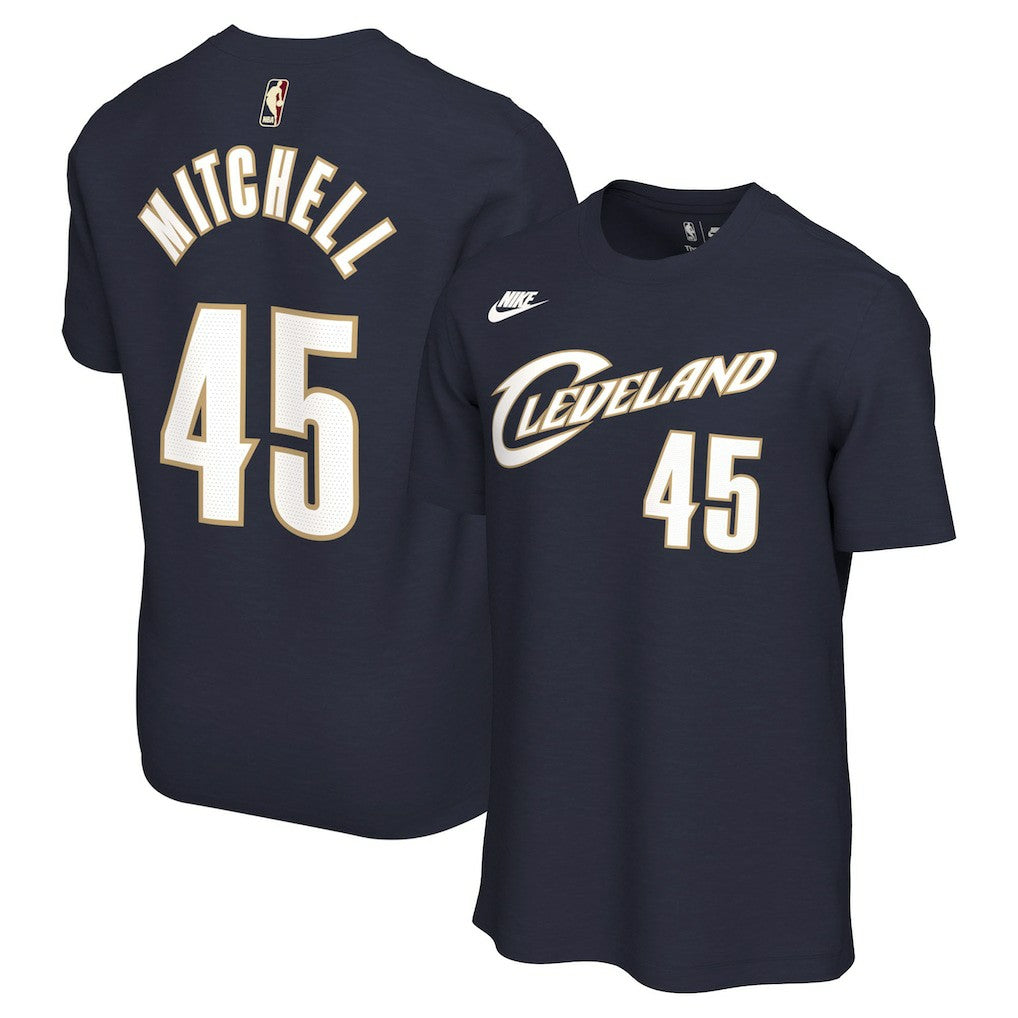 Donovan Mitchell Cleveland Cavaliers Unisex Name & Number T-Shirt for sale Classic Editi- Navy | Nike US