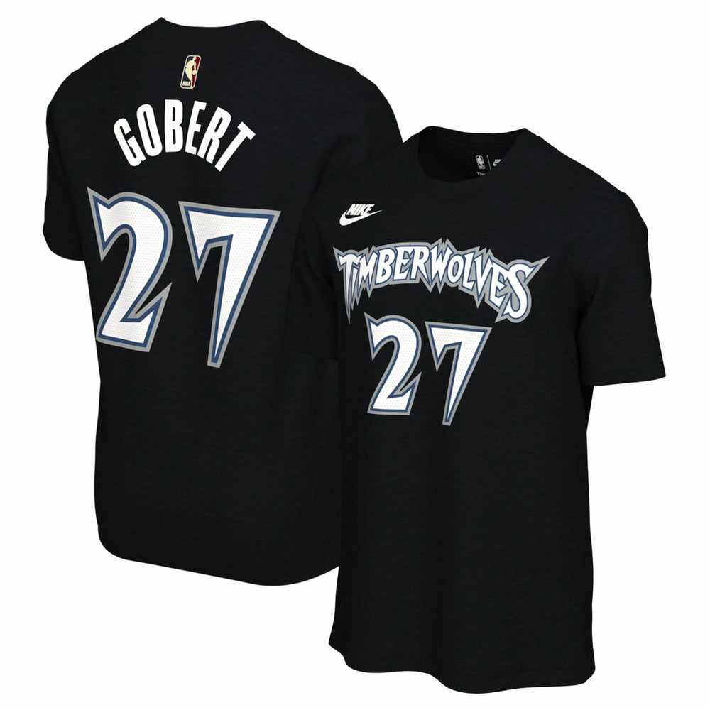 Rudy Gobert Minnesota Timberwolves Unisex Name & Number T-Shirt Classic Edition Black | Nike US