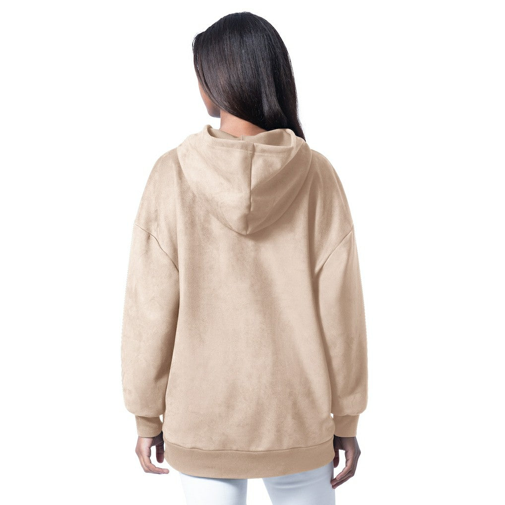 Pittsburgh Steelers G-III 4Her by Carl Banks Women's Best Hitter Oversized Tunic Pullover Hoodie Cream