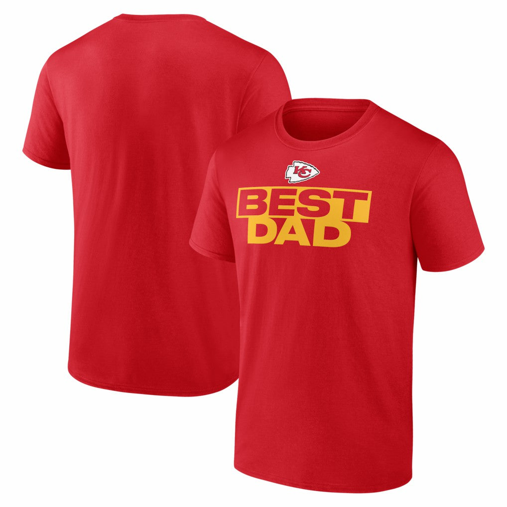 Kansas City Chiefs Best Dad Father's Day T-Shirt Red