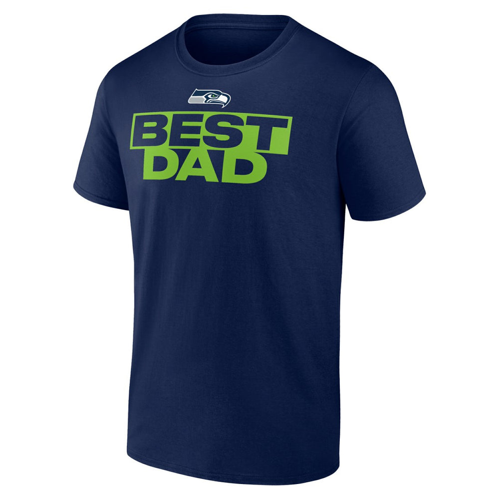 Seattle Seahawks Best Dad Father's Day T-Shirt College Navy