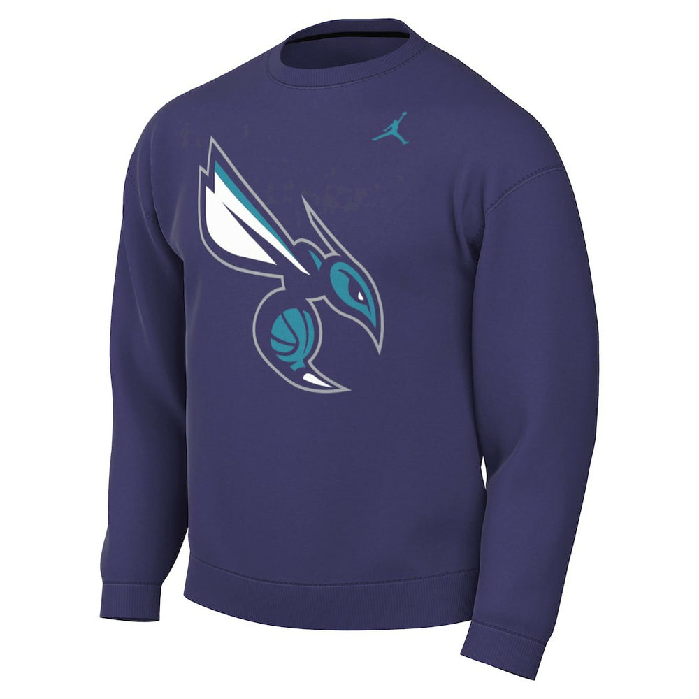 Charlotte Hornets Jordan Brand Statement Edition Sweatshirt Purple