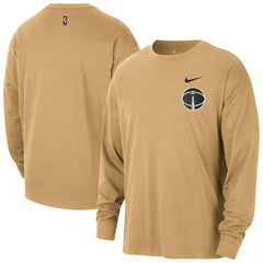 Washington Wizards 2025/26 City Edition Remix Essential Logo Long Sleeve T-Shirt Gold | Nike Lifestyle