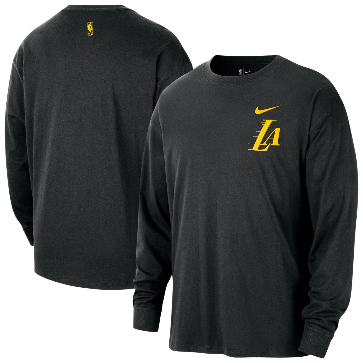 Los Angeles Lakers 2025/26 City Edition Remix Essential Logo Long Sleeve T-Shirt Black | Nike
