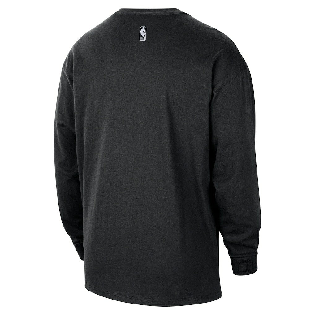 Brooklyn Nets 2025/26 City Edition Remix Essential Logo Long Sleeve T-Shirt Black | Nike online