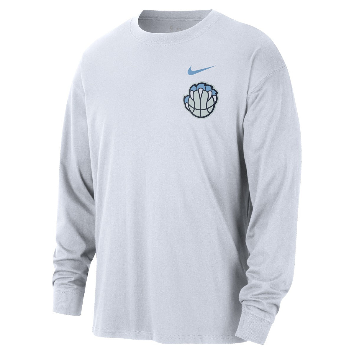 Memphis Grizzlies 2025/26 City Edition Remix Essential Logo Long Sleeve T-Shirt White | Nike US