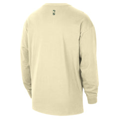 Milwaukee Bucks 2025/26 City Edition Remix Essential Logo Long Sleeve T-Shirt Cream | Nike discount