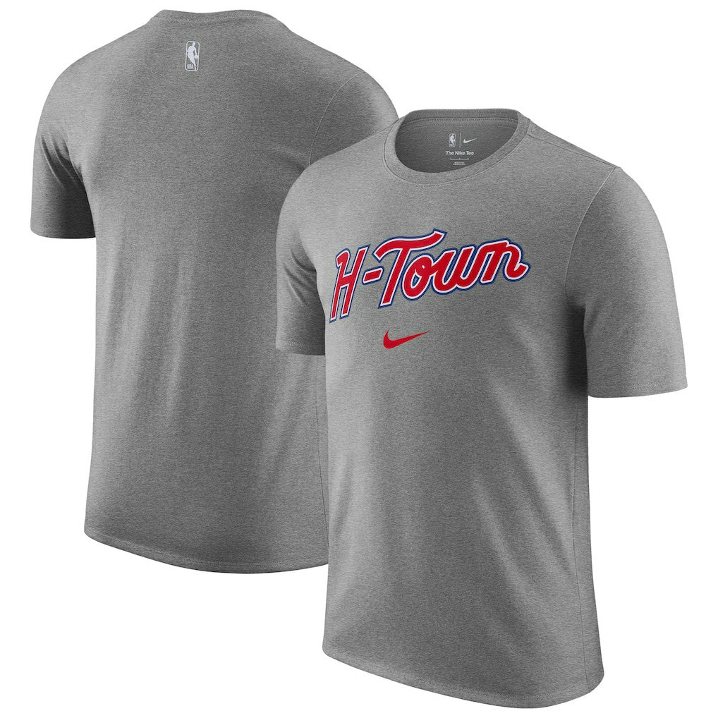 Houston Rockets 2025/26 City Edition Remix Essential Logo T-Shirt Heather Gray | Nike outlet