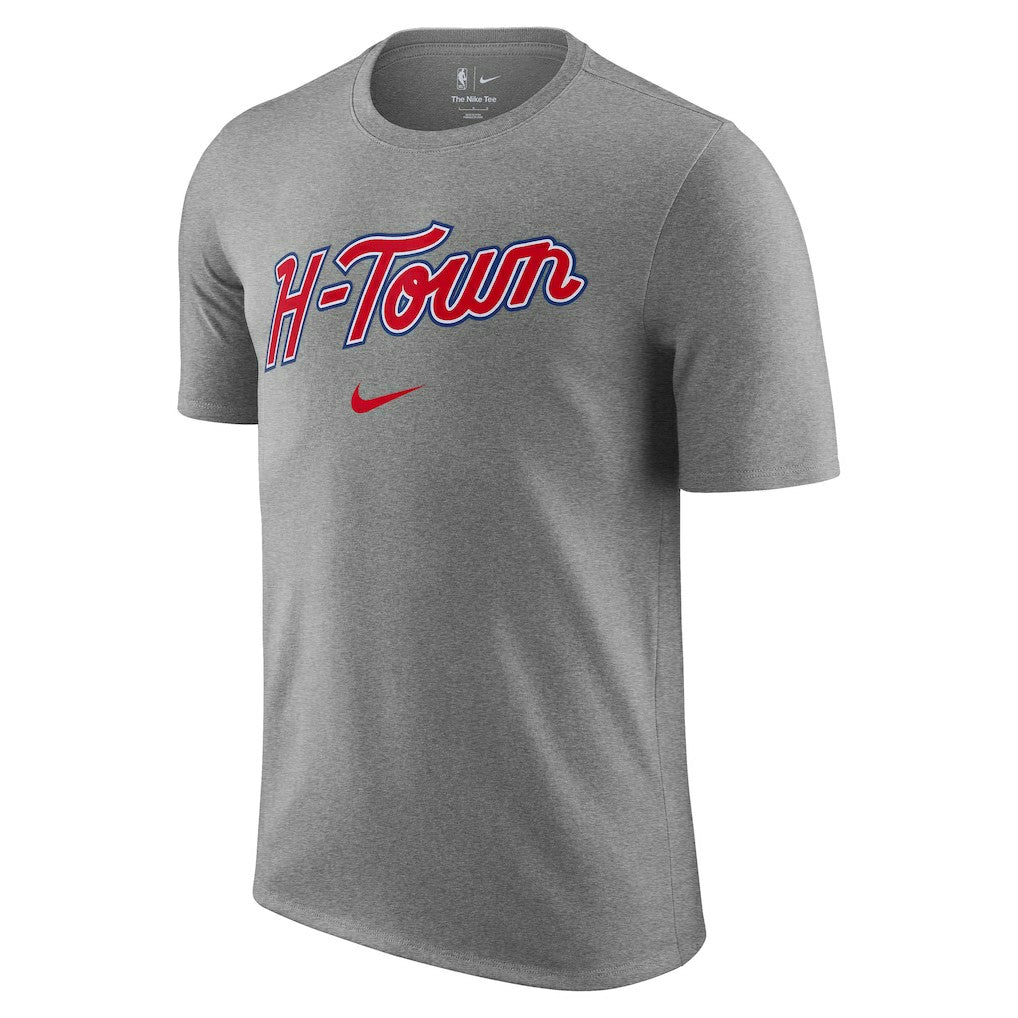 Houston Rockets 2025/26 City Edition Remix Essential Logo T-Shirt Heather Gray | Nike outlet