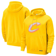 Cleveland Cavaliers 2025/26 City Edition Essential Logo Remix Hoodie for sale Yellow | Nike Lifestyle